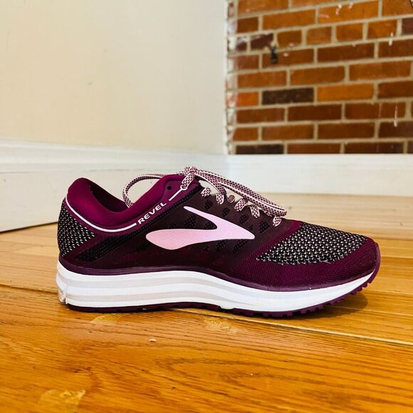 Brooks Womens Plum Pink Purple Revel Running Shoe 1202491B598 Sz 8 US - Picture 7 of 16